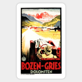 BOZEN GRIES Dolomiten Italian Racing Retro Travel Sticker